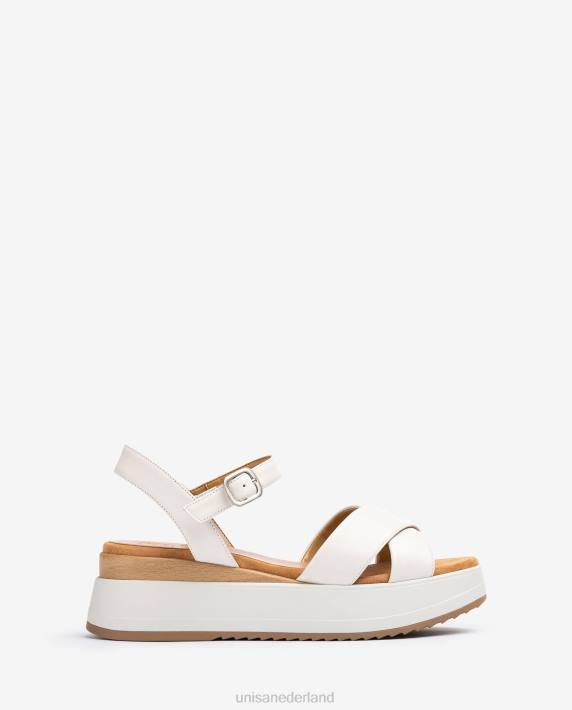 Unisa 02B0342 sandaal met zool in sneakerstijl vrouwen wit