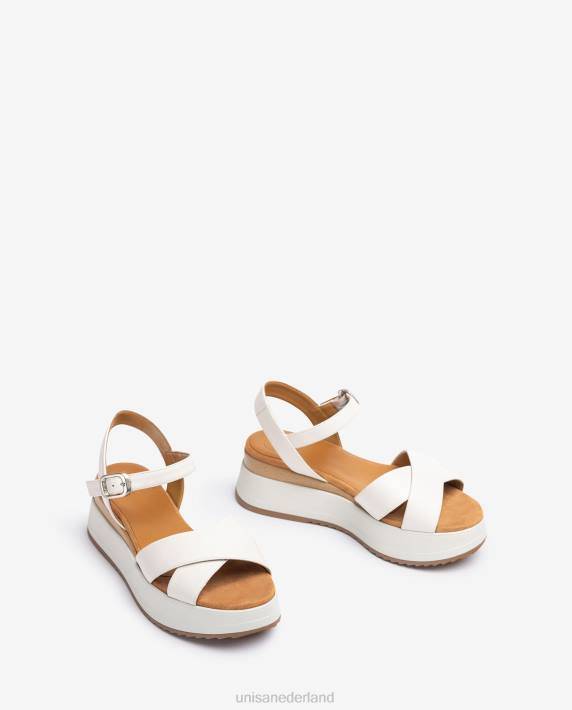 Unisa 02B0342 sandaal met zool in sneakerstijl vrouwen wit