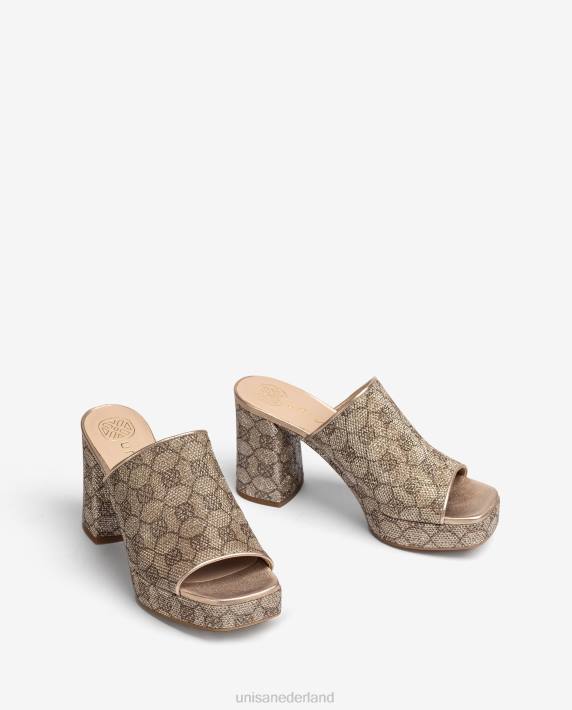 Unisa 02B0355 Sandalen van stof met vierkante neus vrouwen mode