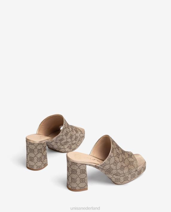 Unisa 02B0355 Sandalen van stof met vierkante neus vrouwen mode