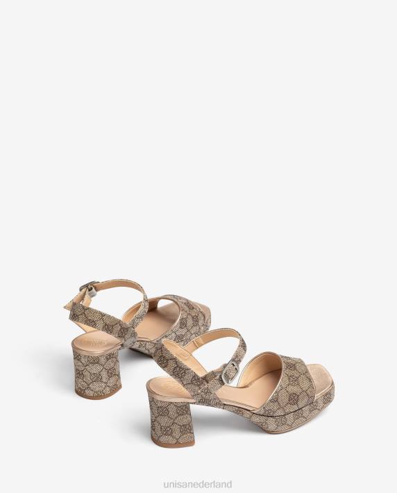 Unisa 02B0401 Sandalen van stof met metallic effect vrouwen mode