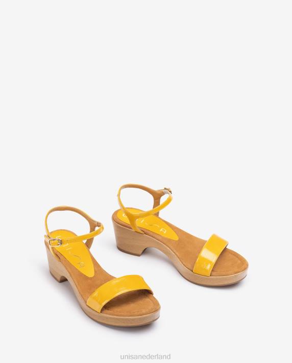 Unisa 02B0441 leren bloksandaal vrouwen mode