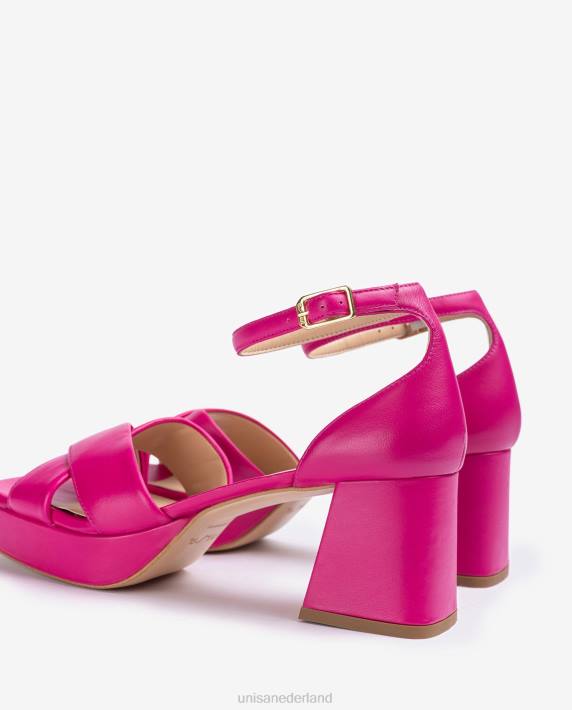 Unisa 02B081 sandaal met hak en plateauzool vrouwen roze
