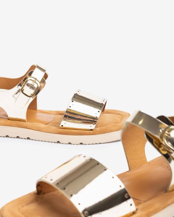 Unisa 02B0100 platte sandaal met ponspatronen vrouwen mode