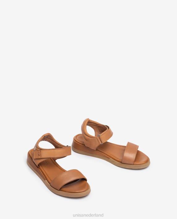 Unisa 02B0113 comfortabele leren sandaal vrouwen bruin