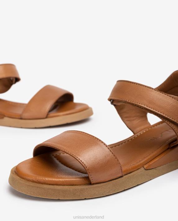 Unisa 02B0113 comfortabele leren sandaal vrouwen bruin