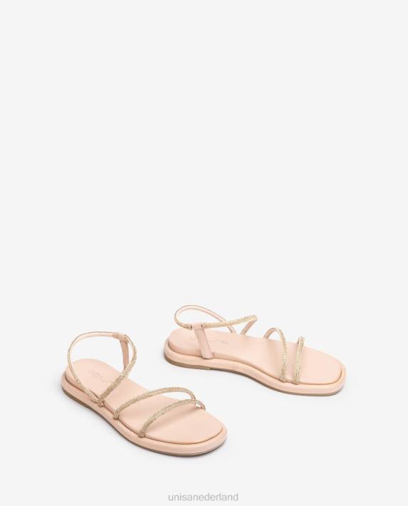 Unisa 02B027 platte sandaal met glitters vrouwen roze