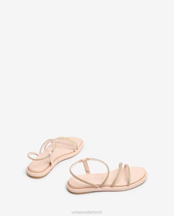Unisa 02B027 platte sandaal met glitters vrouwen roze