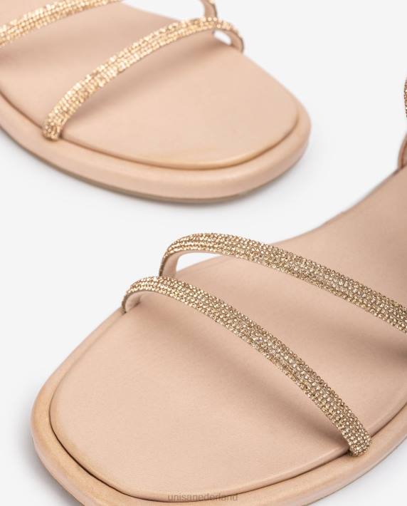 Unisa 02B027 platte sandaal met glitters vrouwen roze