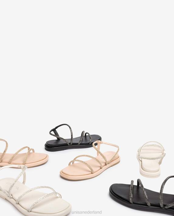 Unisa 02B027 platte sandaal met glitters vrouwen roze