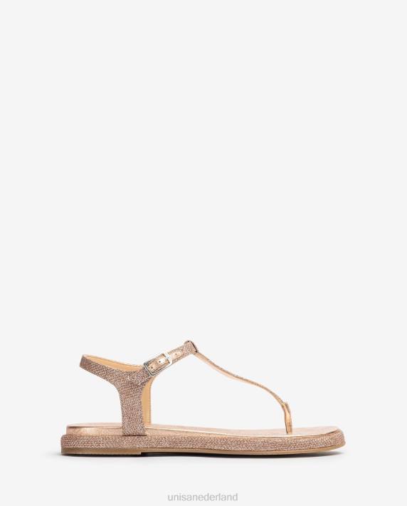 Unisa 02B028 Teenslipper van glanzende stof vrouwen roze