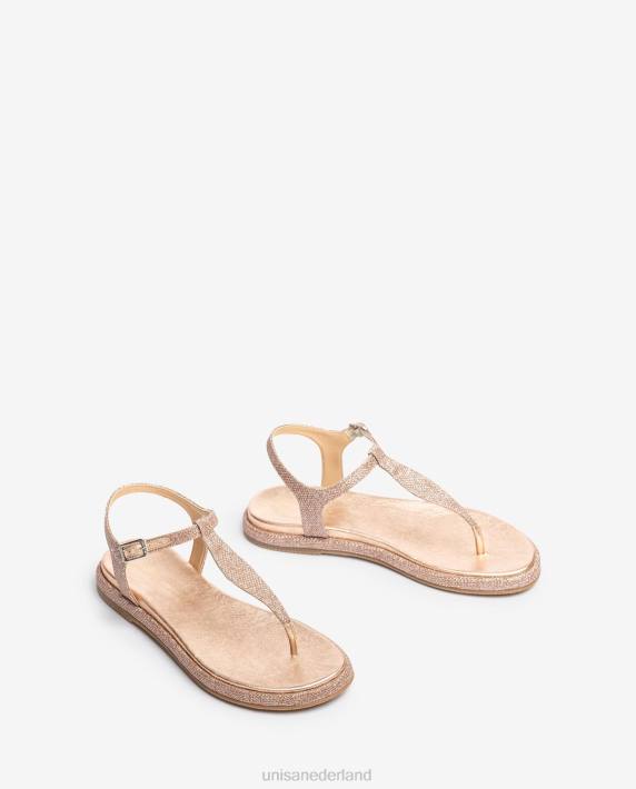 Unisa 02B028 Teenslipper van glanzende stof vrouwen roze