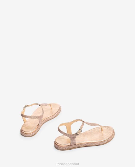 Unisa 02B028 Teenslipper van glanzende stof vrouwen roze