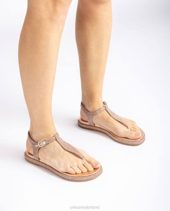 Unisa 02B028 Teenslipper van glanzende stof vrouwen roze