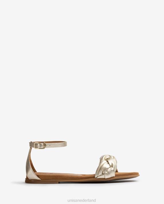 Unisa 02B0327 sandaal met een gevlochten vamp vrouwen bevallig