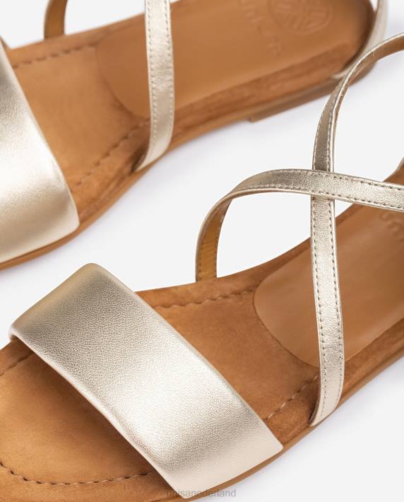 Unisa 02B0340 metallic leren sandaal vrouwen bevallig