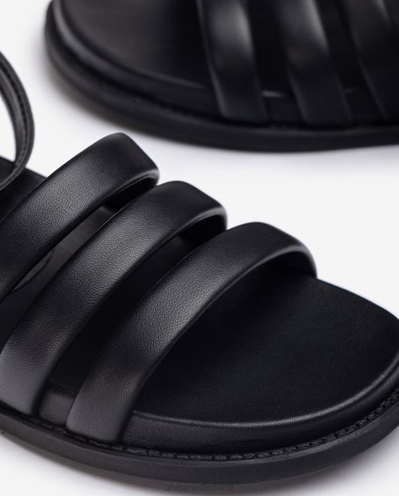 Unisa 02B0356 sandaal met bijpassende zool vrouwen zwart