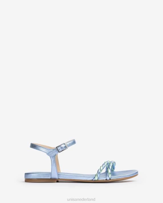 Unisa 02B041 sandaal met spiraalbandjes vrouwen blauw