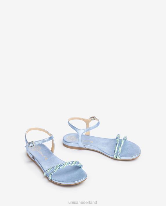 Unisa 02B041 sandaal met spiraalbandjes vrouwen blauw