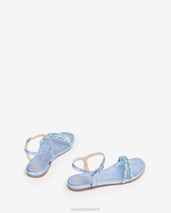 Unisa 02B041 sandaal met spiraalbandjes vrouwen blauw