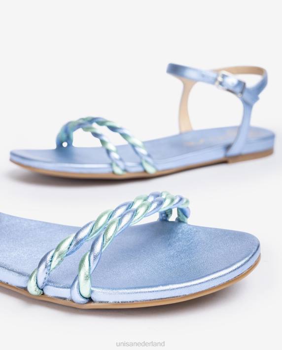 Unisa 02B041 sandaal met spiraalbandjes vrouwen blauw
