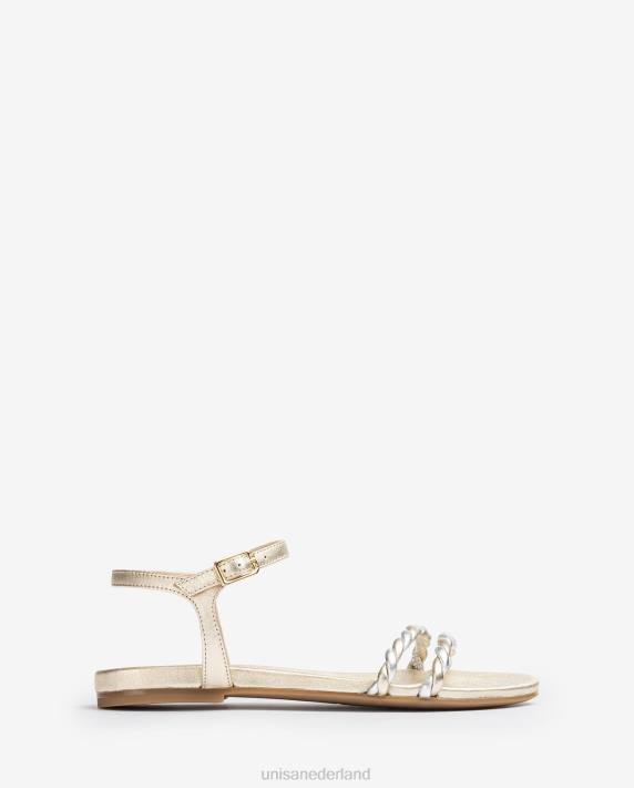 Unisa 02B042 sandaal met spiraalbandjes vrouwen goud