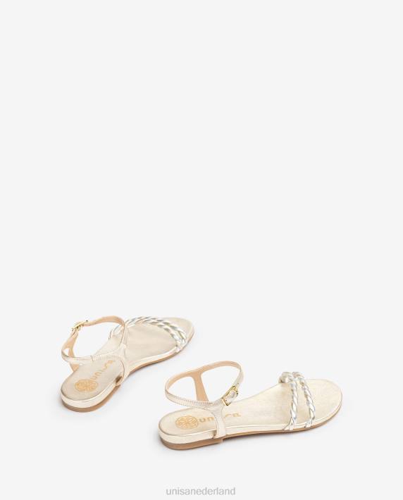 Unisa 02B042 sandaal met spiraalbandjes vrouwen goud