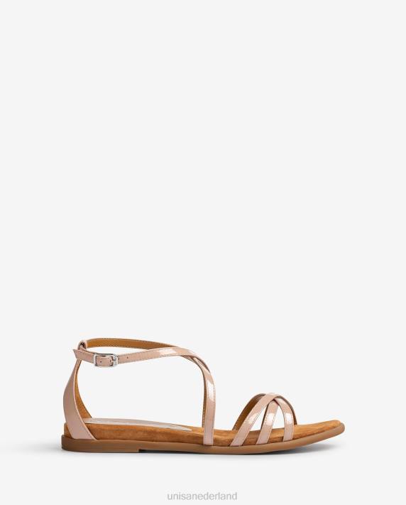 Unisa 02B0446 lakleren platte sandalen vrouwen roze