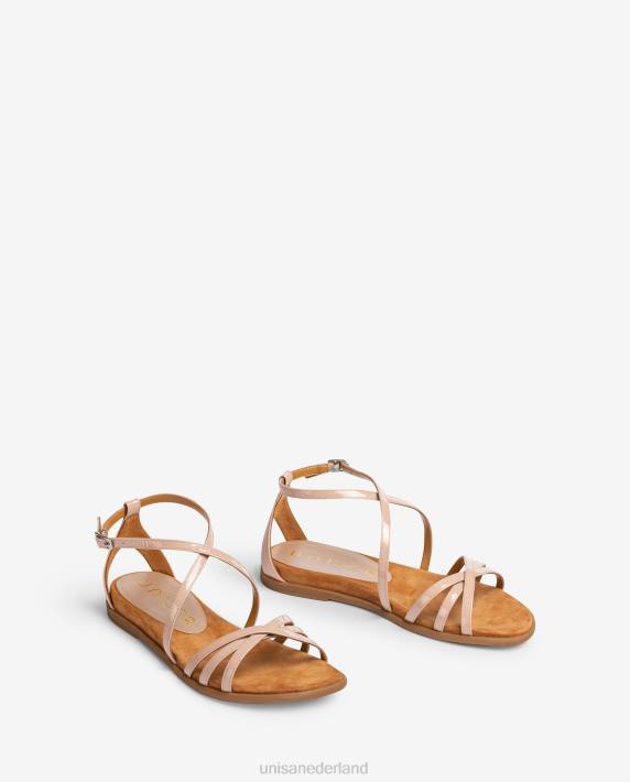 Unisa 02B0446 lakleren platte sandalen vrouwen roze