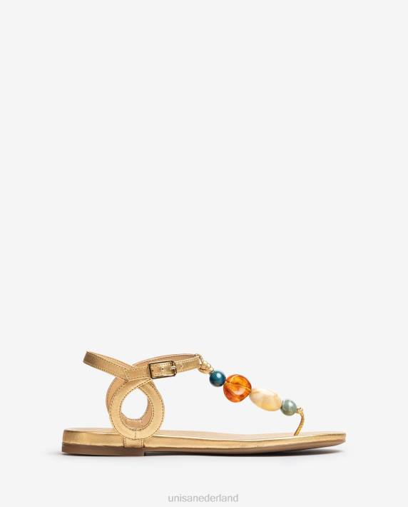 Unisa 02B045 teen-post sandaal met trim vrouwen bevallig