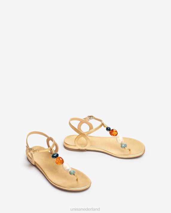 Unisa 02B045 teen-post sandaal met trim vrouwen bevallig