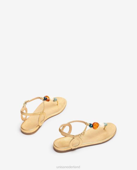 Unisa 02B045 teen-post sandaal met trim vrouwen bevallig