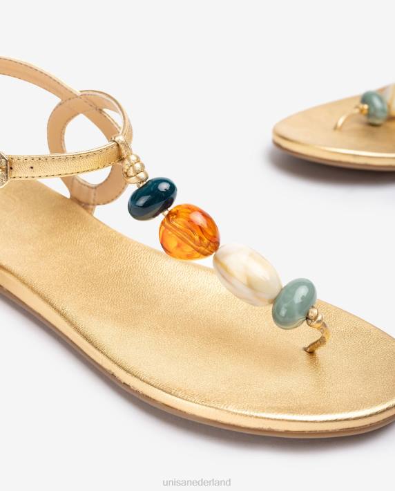 Unisa 02B045 teen-post sandaal met trim vrouwen bevallig