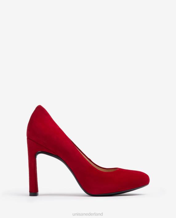 Unisa 02B01304 suède pumps met een binnenplatform vrouwen rood