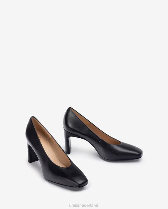 Unisa 02B01307 pomp met een gesloten bovenleiding vrouwen zwart