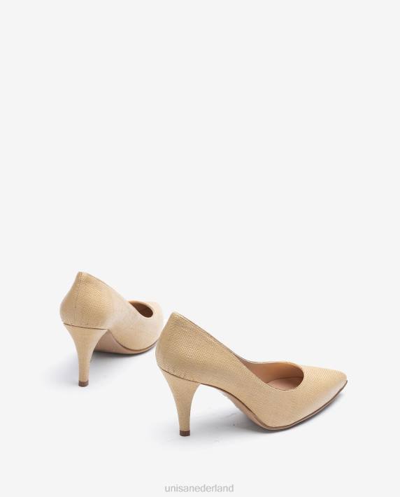 Unisa 02B01326 pomp gemaakt in raffia vrouwen bruin