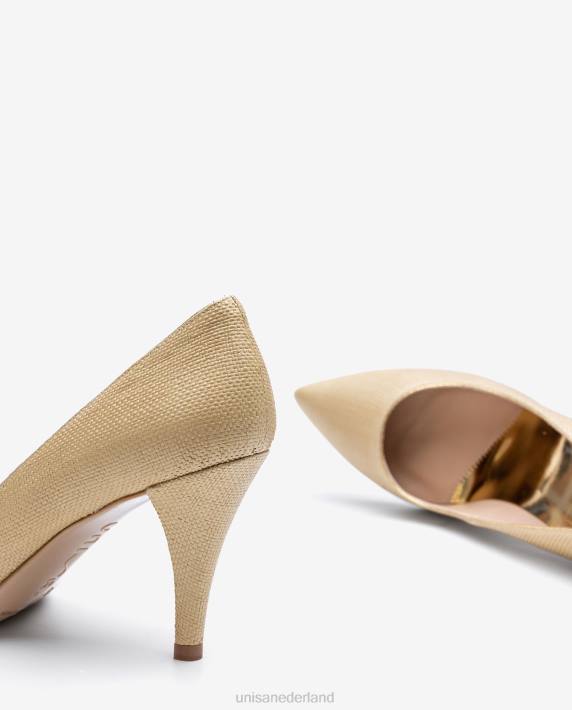 Unisa 02B01326 pomp gemaakt in raffia vrouwen bruin