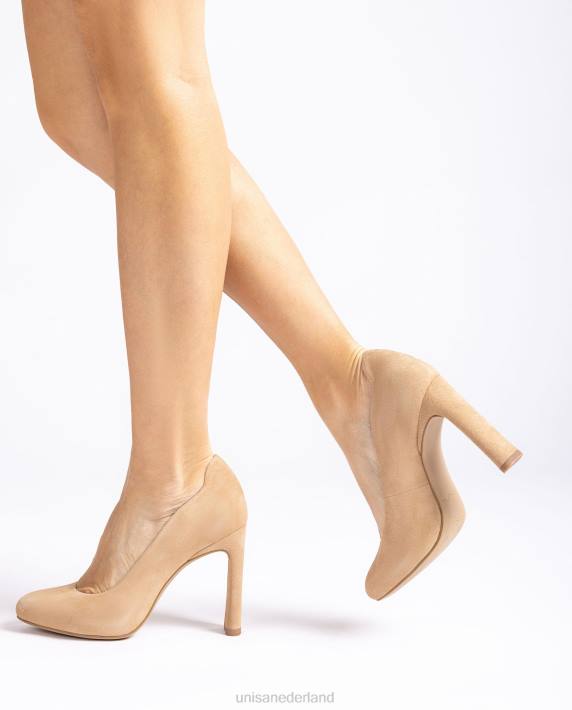 Unisa 02B0549 hoge hak schoen met een innerlijke platform vrouwen beige