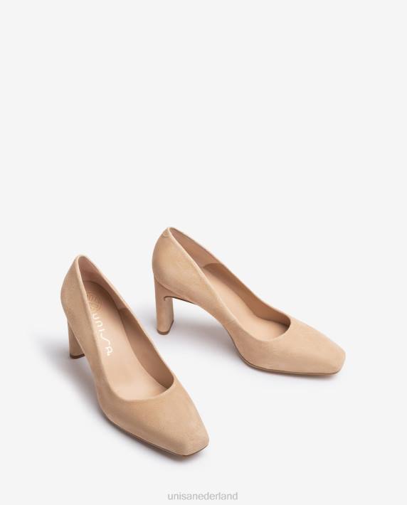 Unisa 02B0550 pomp met vierkante neus vrouwen beige