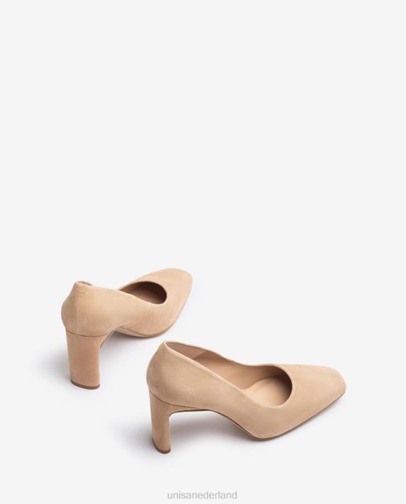 Unisa 02B0550 pomp met vierkante neus vrouwen beige