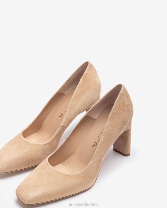Unisa 02B0550 pomp met vierkante neus vrouwen beige