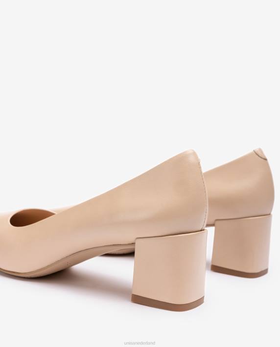 Unisa 02B0552 pump met brede hak vrouwen beige