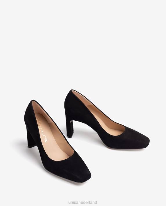 Unisa 02B0553 pomp met vierkante neus vrouwen zwart