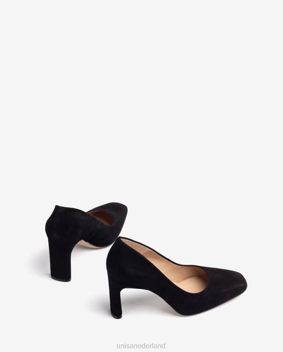 Unisa 02B0553 pomp met vierkante neus vrouwen zwart
