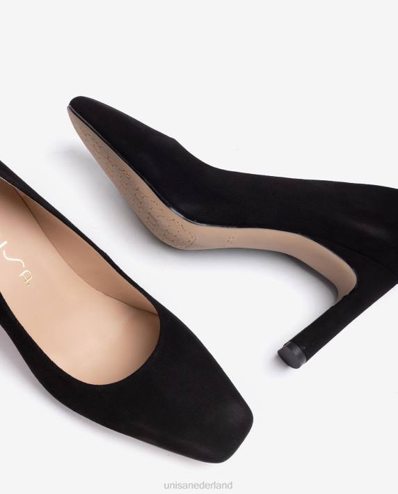 Unisa 02B0553 pomp met vierkante neus vrouwen zwart