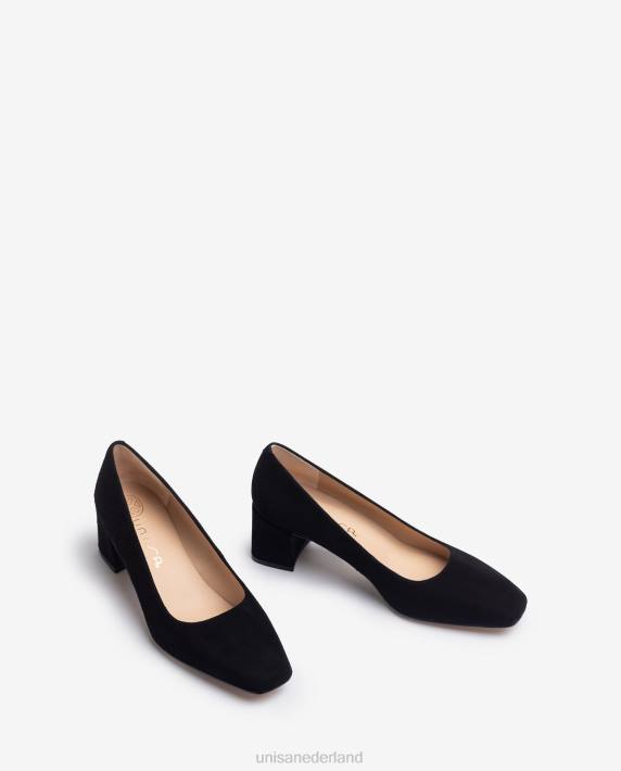 Unisa 02B0554 pump met brede hak vrouwen zwart