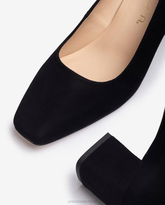 Unisa 02B0554 pump met brede hak vrouwen zwart