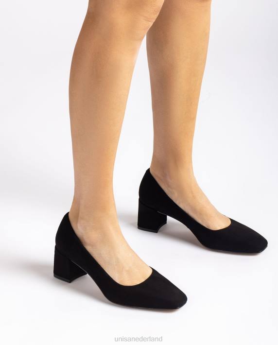 Unisa 02B0554 pump met brede hak vrouwen zwart