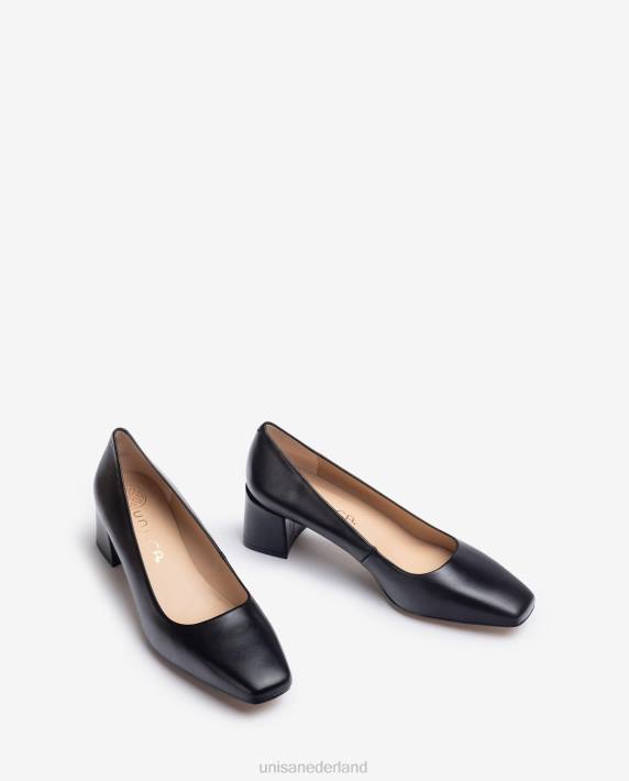 Unisa 02B0556 pump met brede hak vrouwen zwart