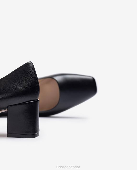 Unisa 02B0556 pump met brede hak vrouwen zwart